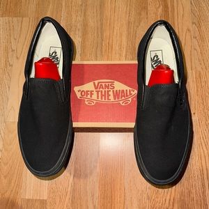Brand New Vans Slip on Black Canvas